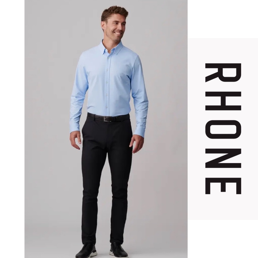 NWT | Rhone | Commuter Dress Shirt | Slim Fit | XL | Business Blue
